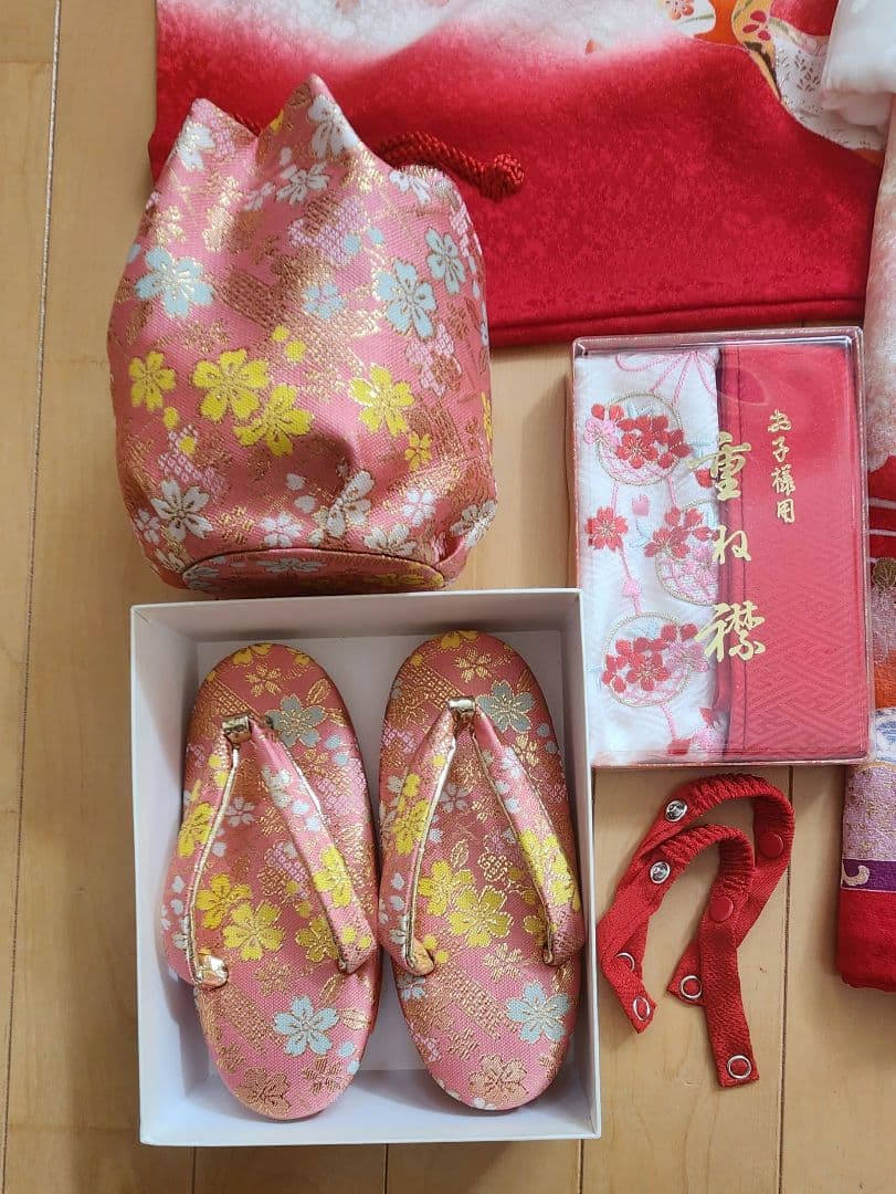 お宮参りセット&七五三セット　女の子正絹産着披布