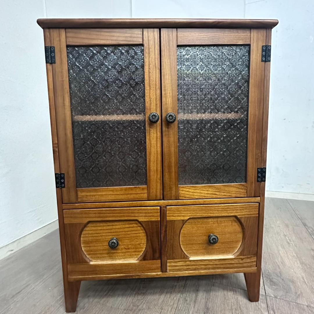 レトロシリーズ　アンティーク調　キャビネット 食器棚