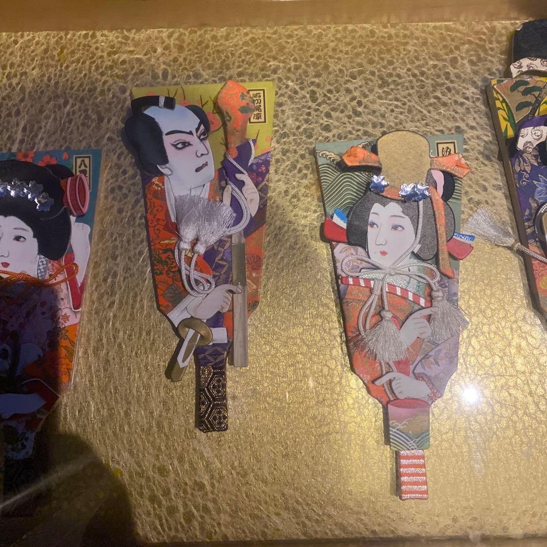 レトロ❣️額入り伝統的な羽子板 7種類セット