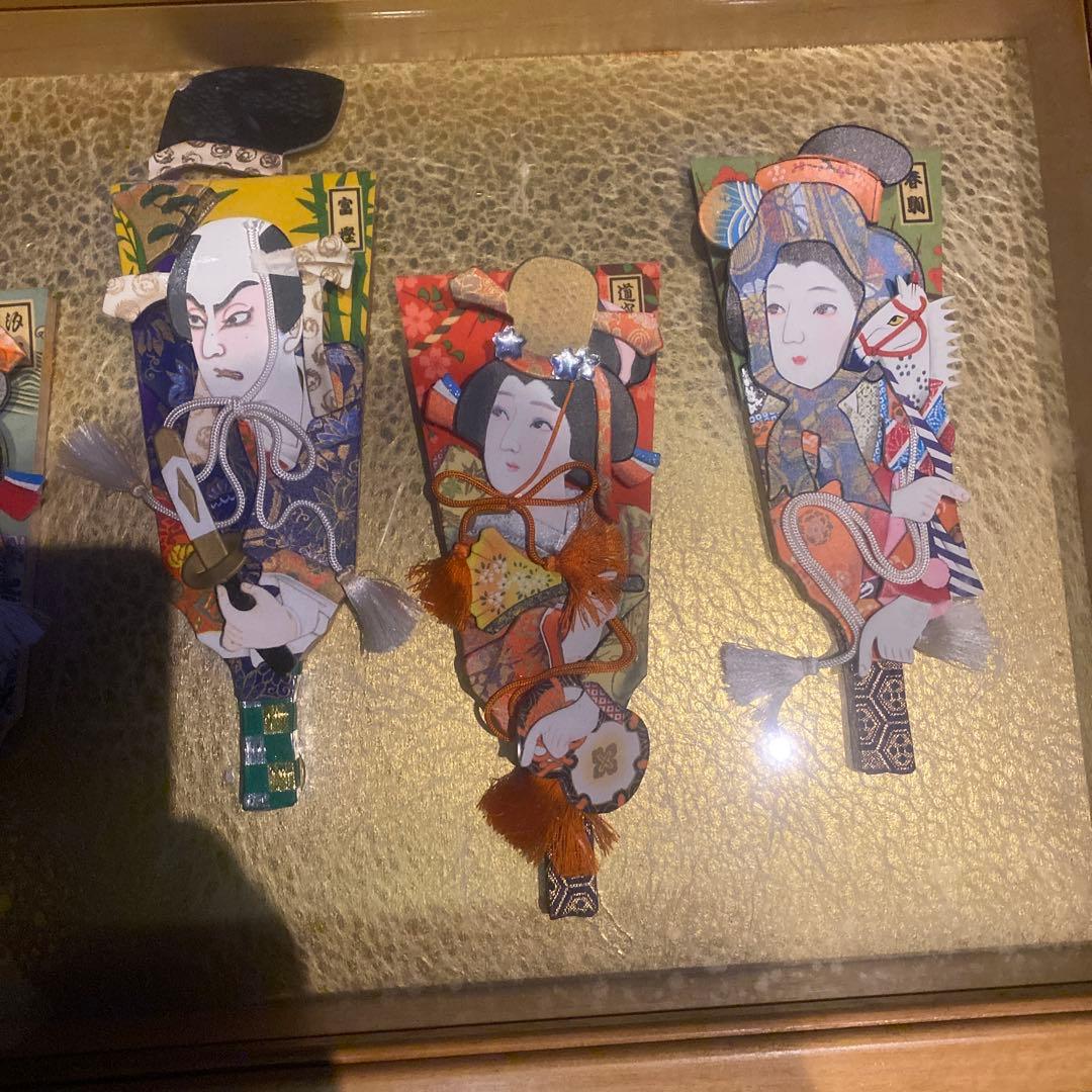 レトロ❣️額入り伝統的な羽子板 7種類セット