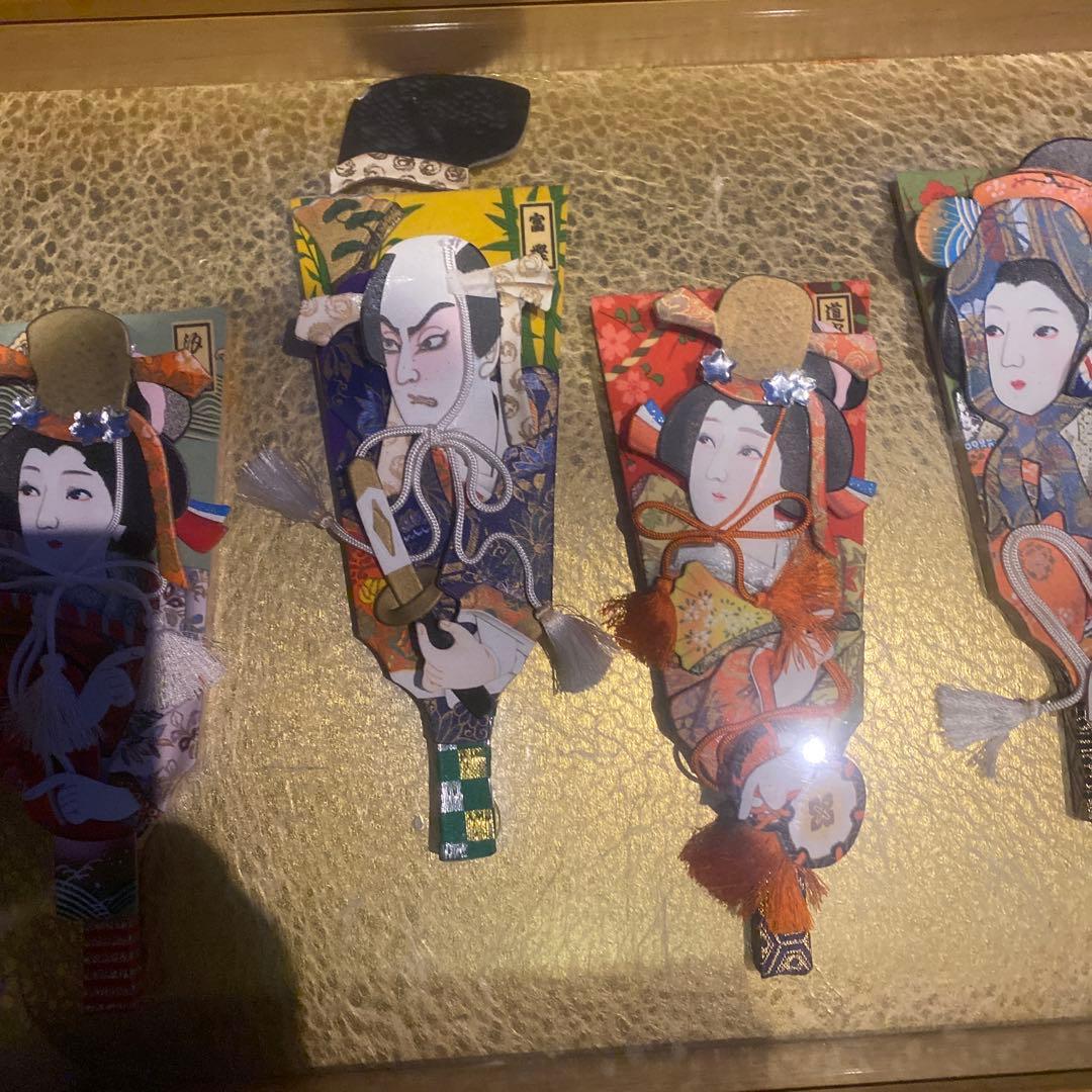 レトロ❣️額入り伝統的な羽子板 7種類セット