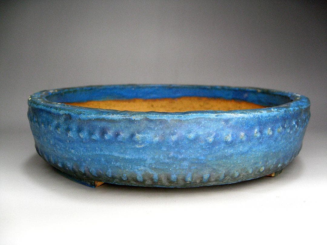 #初代 #平安東福寺 #均釉 #太鼓胴鉢 #盆栽 #古作 #小品 #丸鉢 #陶印