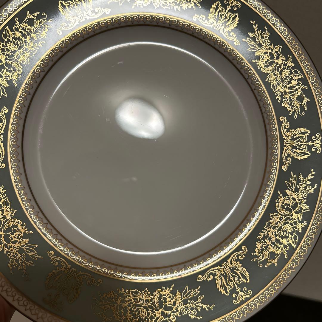 ウェッジウッド　コロンビア　セージグリーン　ディナープレート　22.5cm