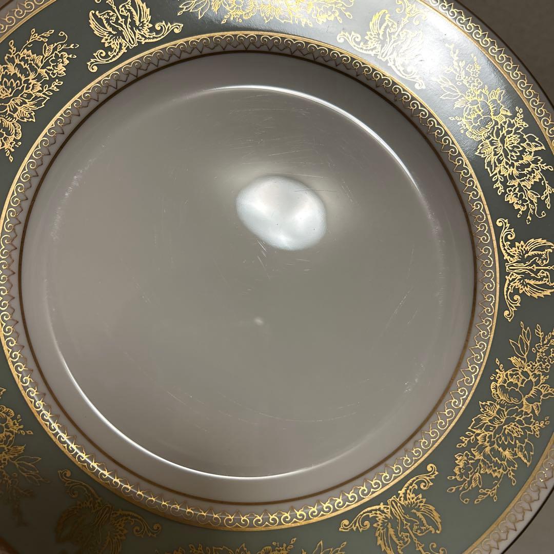 ウェッジウッド　コロンビア　セージグリーン　ディナープレート　22.5cm