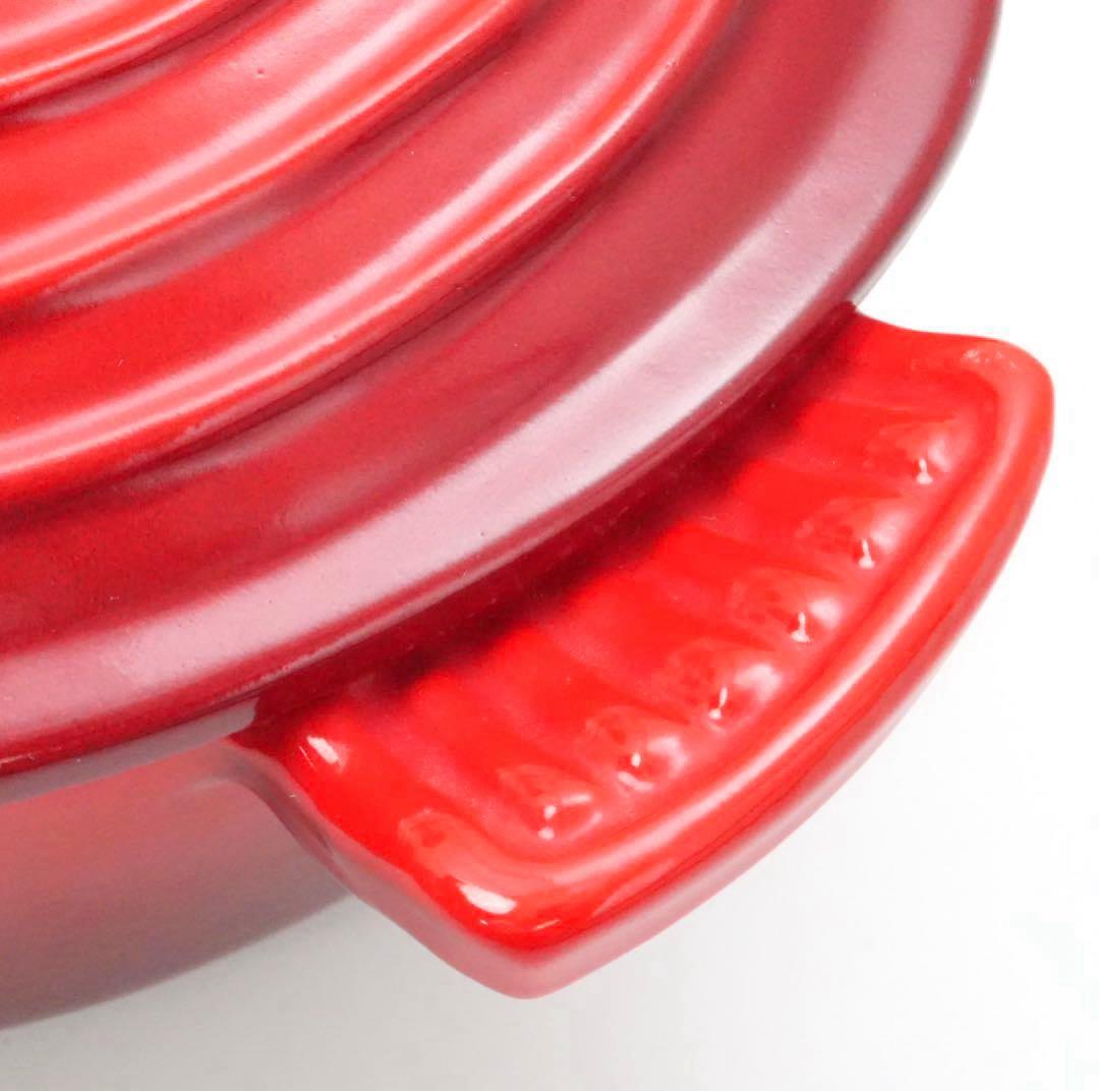 【未使用】LE CREUSET　ココット ダムール チェリーレッド　18cm