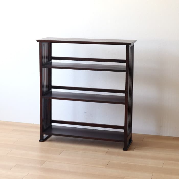 北海道民芸家具 オープンラック カバ材 3段ラック 日本製