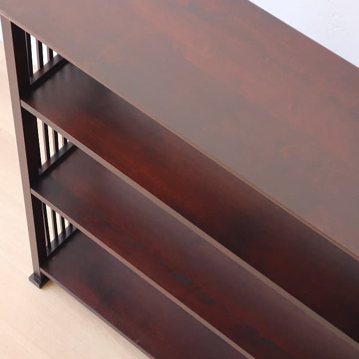 北海道民芸家具 オープンラック カバ材 3段ラック 日本製