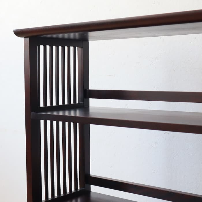 北海道民芸家具 オープンラック カバ材 3段ラック 日本製