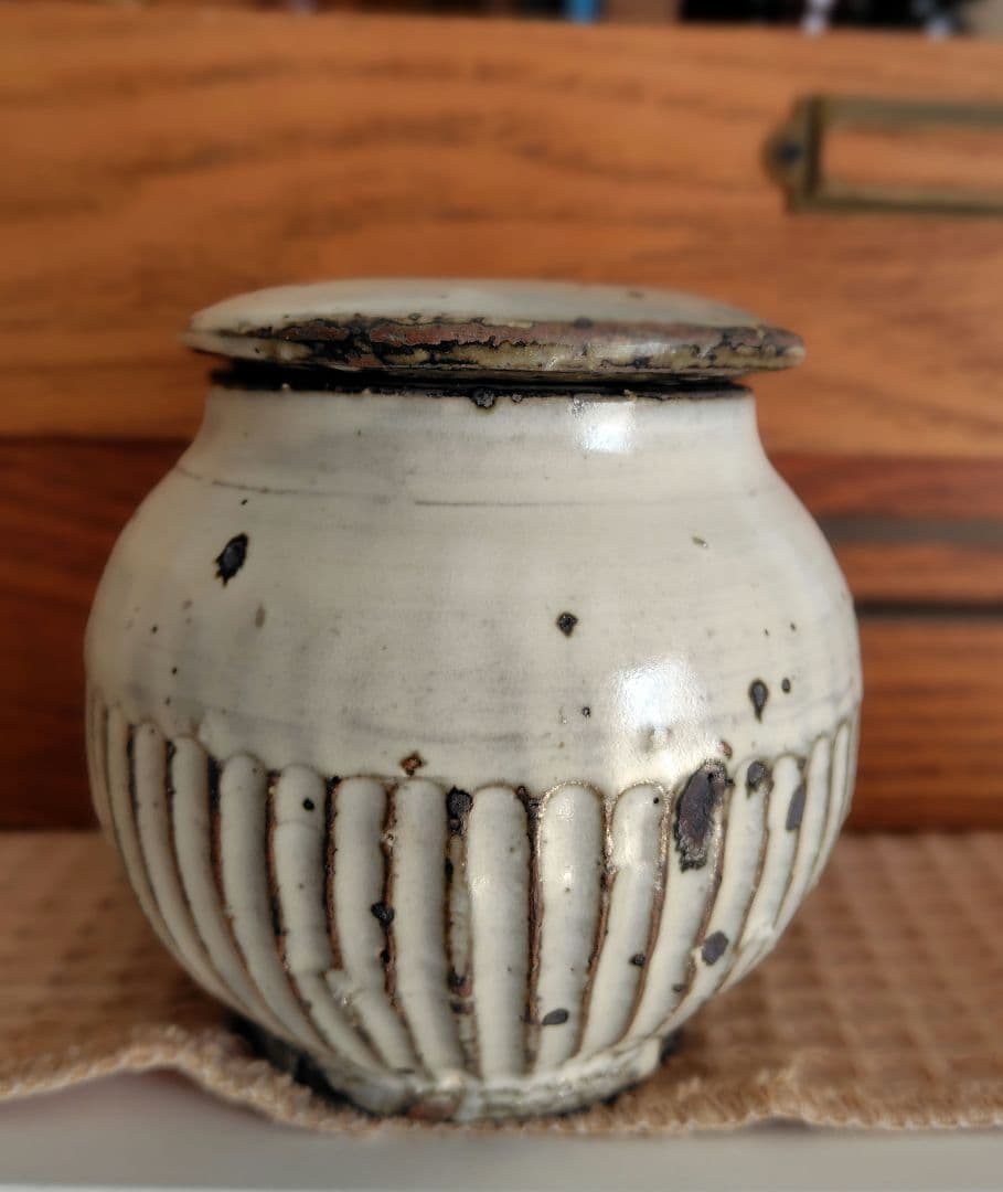 新品　粉引　塩壺　大　加藤祥孝さん