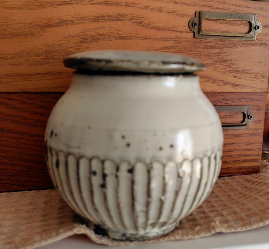 新品　粉引　塩壺　大　加藤祥孝さん