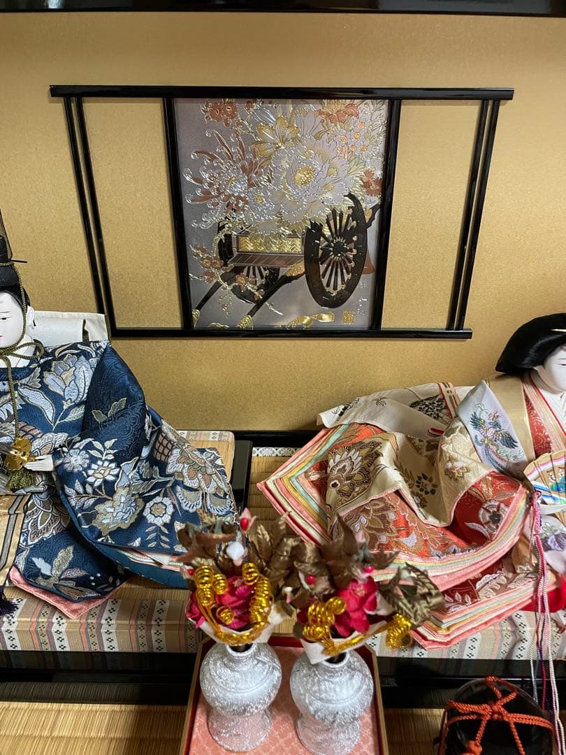 豪華なひな人形 親王飾り ①京都西陣 お雛様 雛人形フルセット サイズ