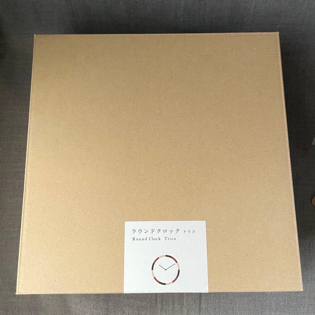 ラ・ルース　掛け時計　ラウンドクロック　木製　ナチュラル