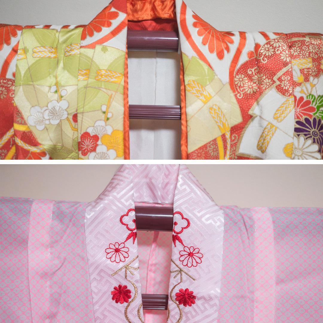 S*y様 【七五三 7歳】豪華晴れ着セット・正絹・扇面柄・作り帯・草履バッグ筥迫