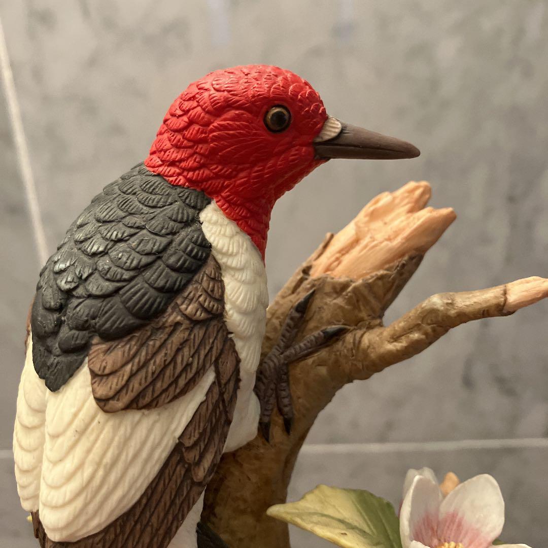 70年代ヴィンテージ名門レフトン社 美しい瞳で精巧に作られた鳥の陶器