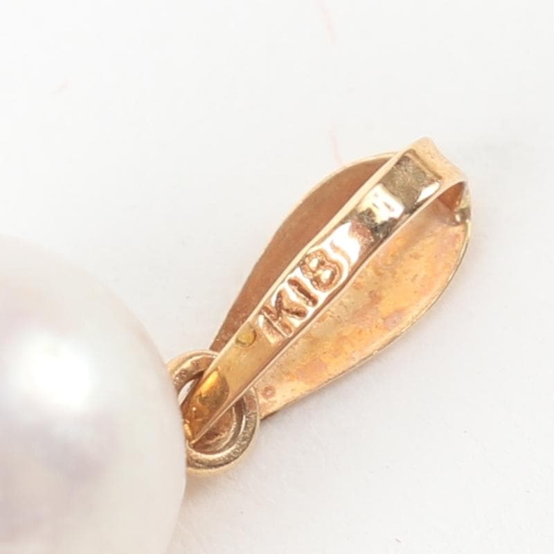 ネックレストップ　パール8.2㎜　K18　0.9g　A232