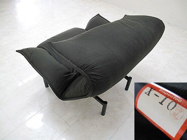 【現状ジャンク品】カッシーナ 「ヴェランダ」 1人掛けソファ／張地劣化・破れ多数