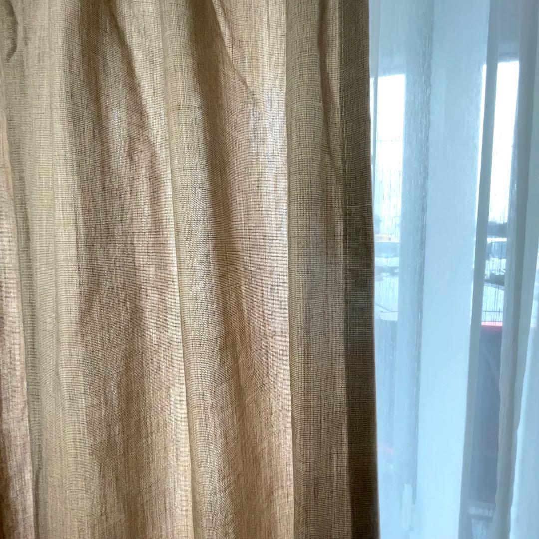 ベージュ ドレープカーテン ジアス　ノーマルドレープJD6197