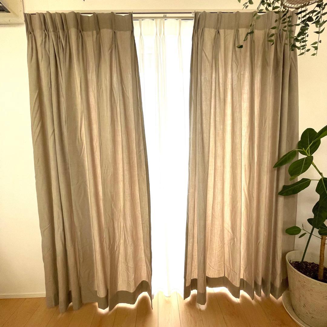 ベージュ ドレープカーテン ジアス　ノーマルドレープJD6197