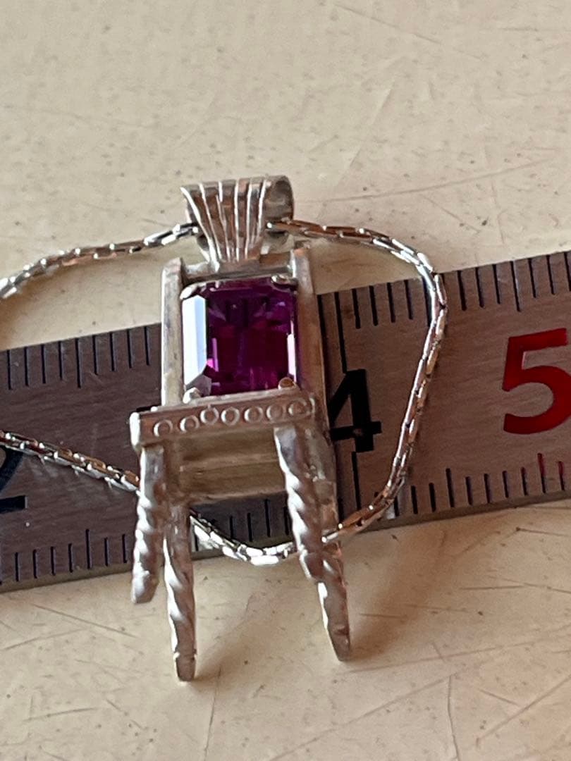 スターリングsilver９２５天然宝石ミニファニチャーアトリエ「之」