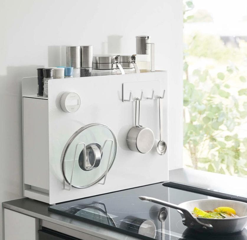 【定価12650円】tower 隠せる調味料ラック タワー ホワイト KT-TW