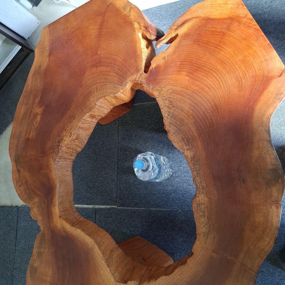 欅　テーブル大古木穴空き１枚板輪切　リバーシブル OK！メルカリ頼める便発送❗
