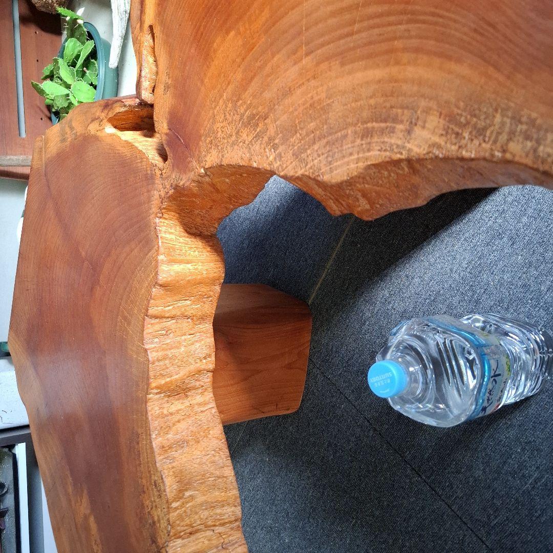 欅　テーブル大古木穴空き１枚板輪切　リバーシブル OK！メルカリ頼める便発送❗