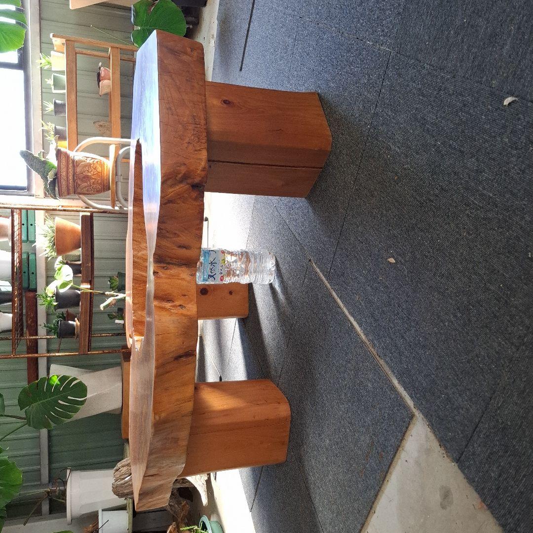 欅　テーブル大古木穴空き１枚板輪切　リバーシブル OK！メルカリ頼める便発送❗