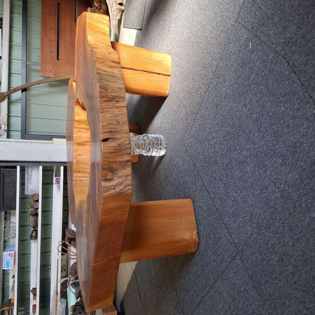 欅　テーブル大古木穴空き１枚板輪切　リバーシブル OK！メルカリ頼める便発送❗