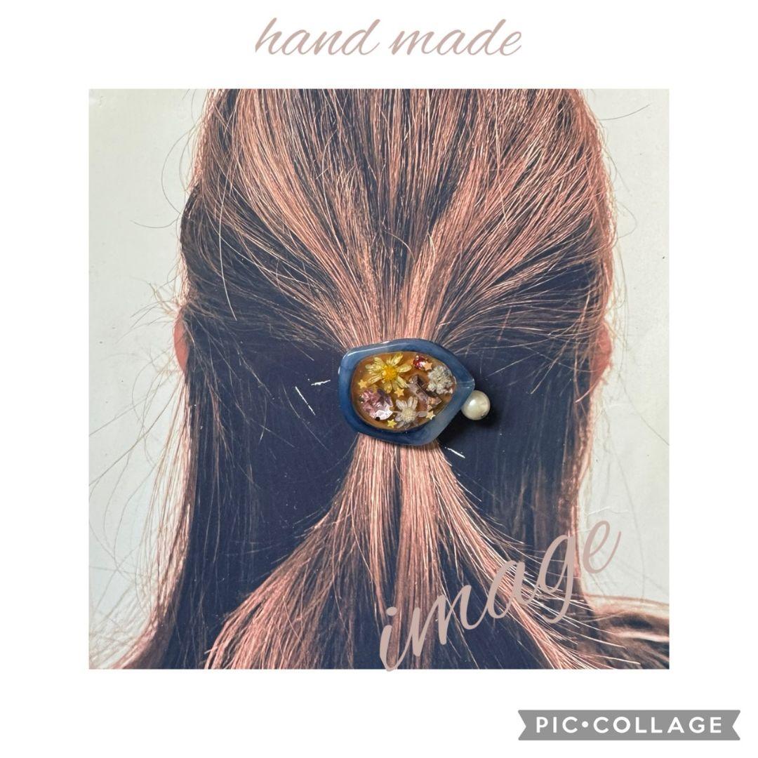 メグえもん様お取り置き№3922 アクリルフレームフラワーレジンヘアゴム