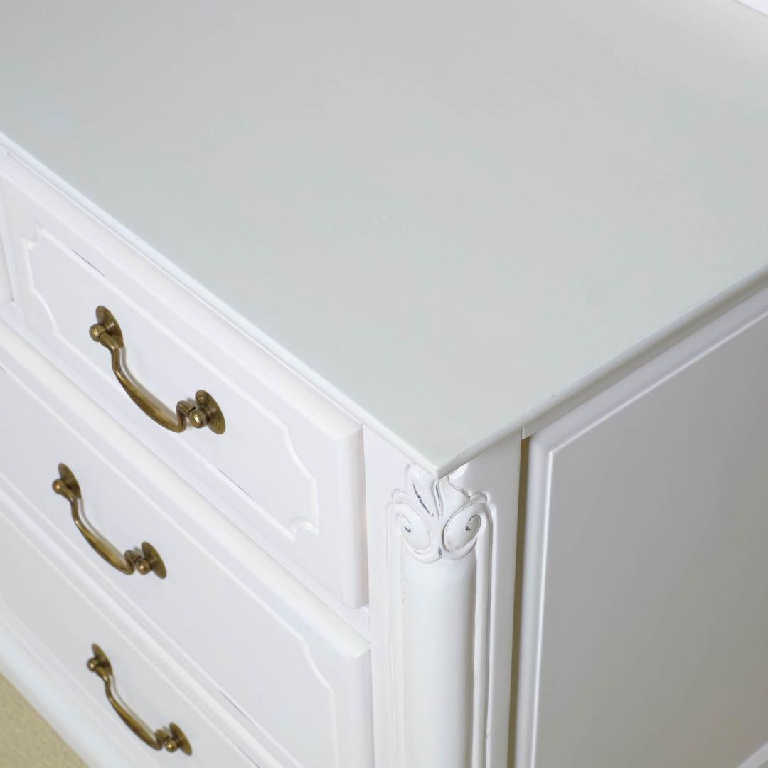 C 新品 チェスト 110 アンティーク 白 リビング収納 タンス ホワイト