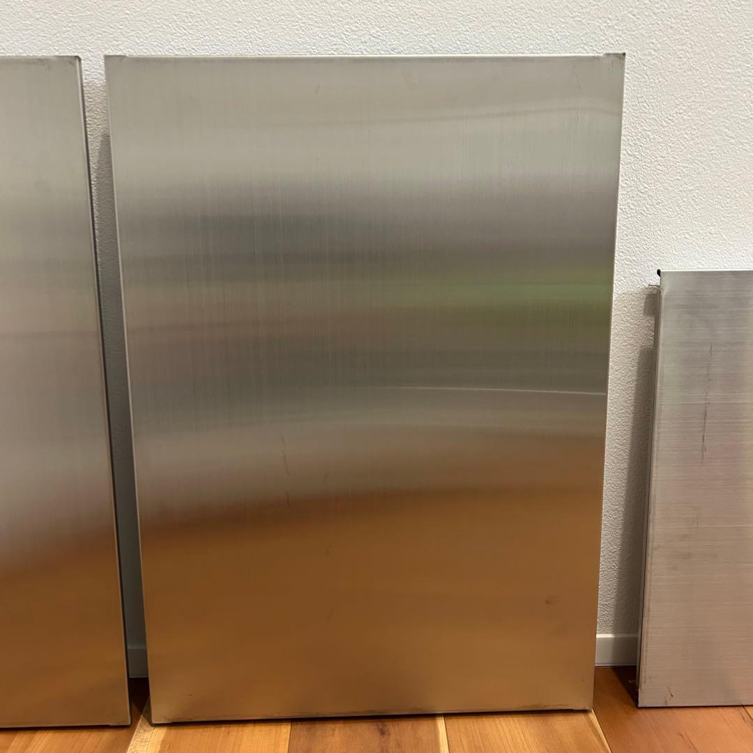 無印 ステンレスユニットシェルフ サイドパネルインナー用６枚セット(小4大2)