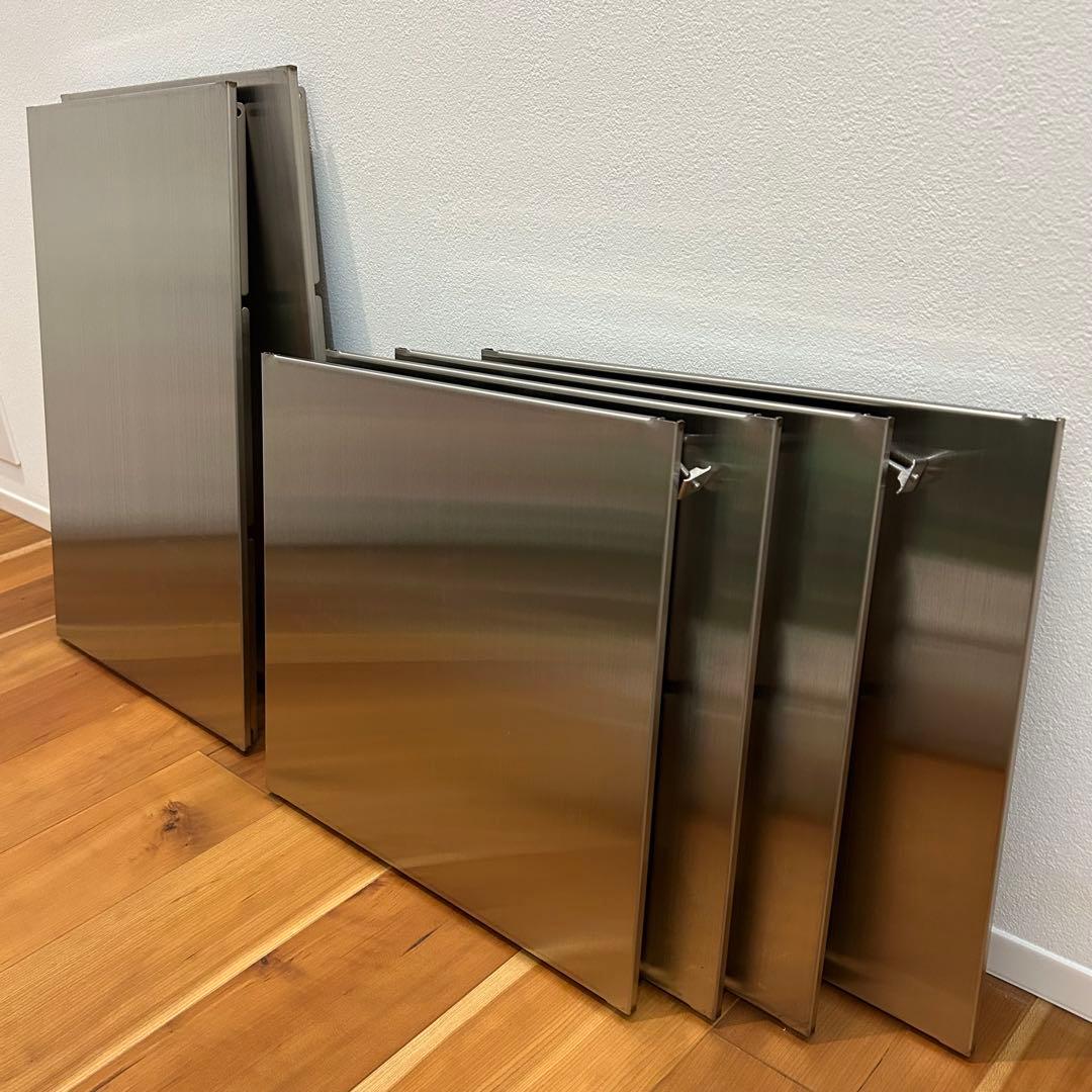 無印 ステンレスユニットシェルフ サイドパネルインナー用６枚セット(小4大2)