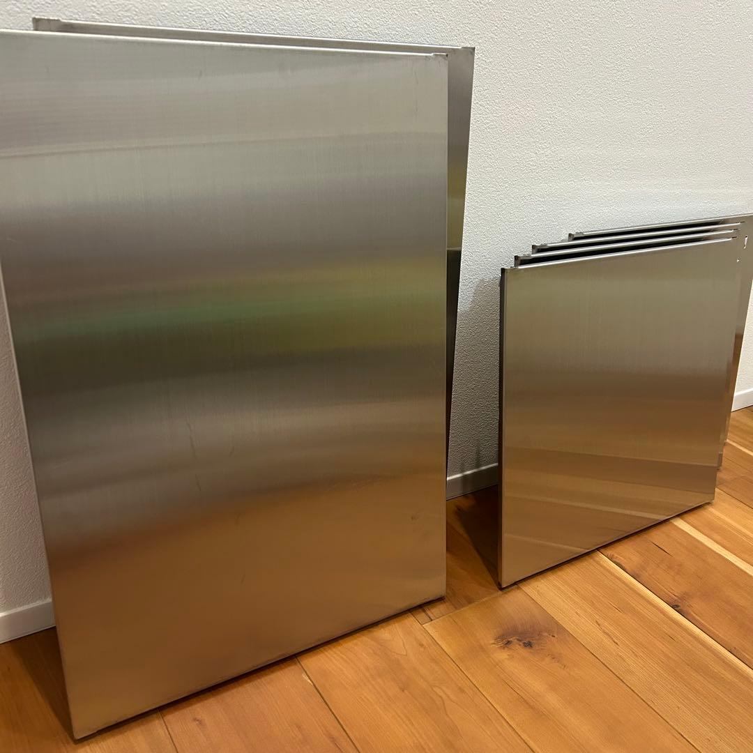 無印 ステンレスユニットシェルフ サイドパネルインナー用６枚セット(小4大2)