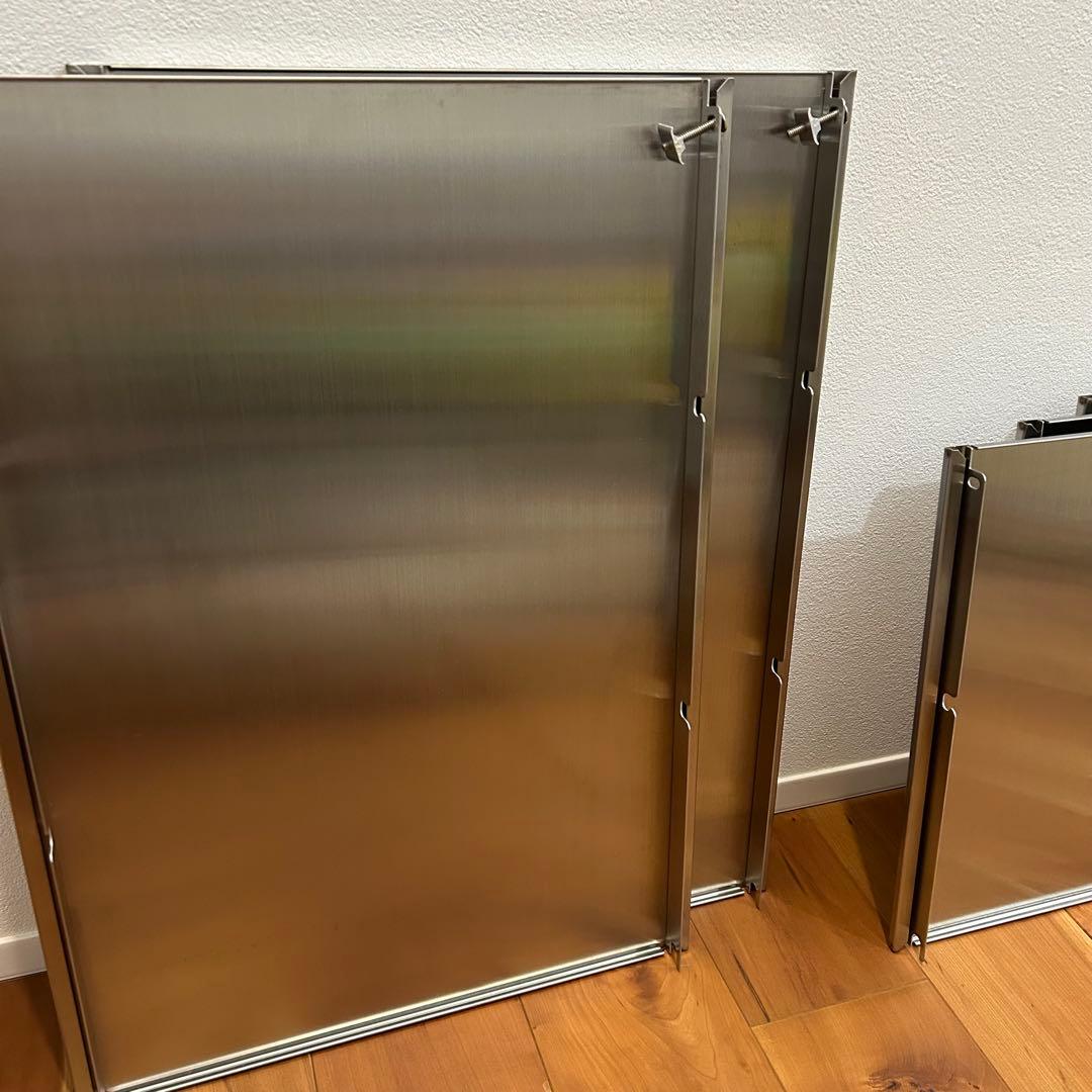 無印 ステンレスユニットシェルフ サイドパネルインナー用６枚セット(小4大2)