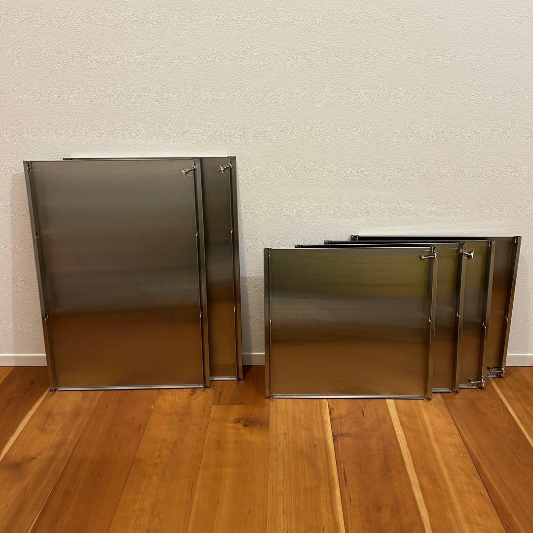 無印 ステンレスユニットシェルフ サイドパネルインナー用６枚セット(小4大2)