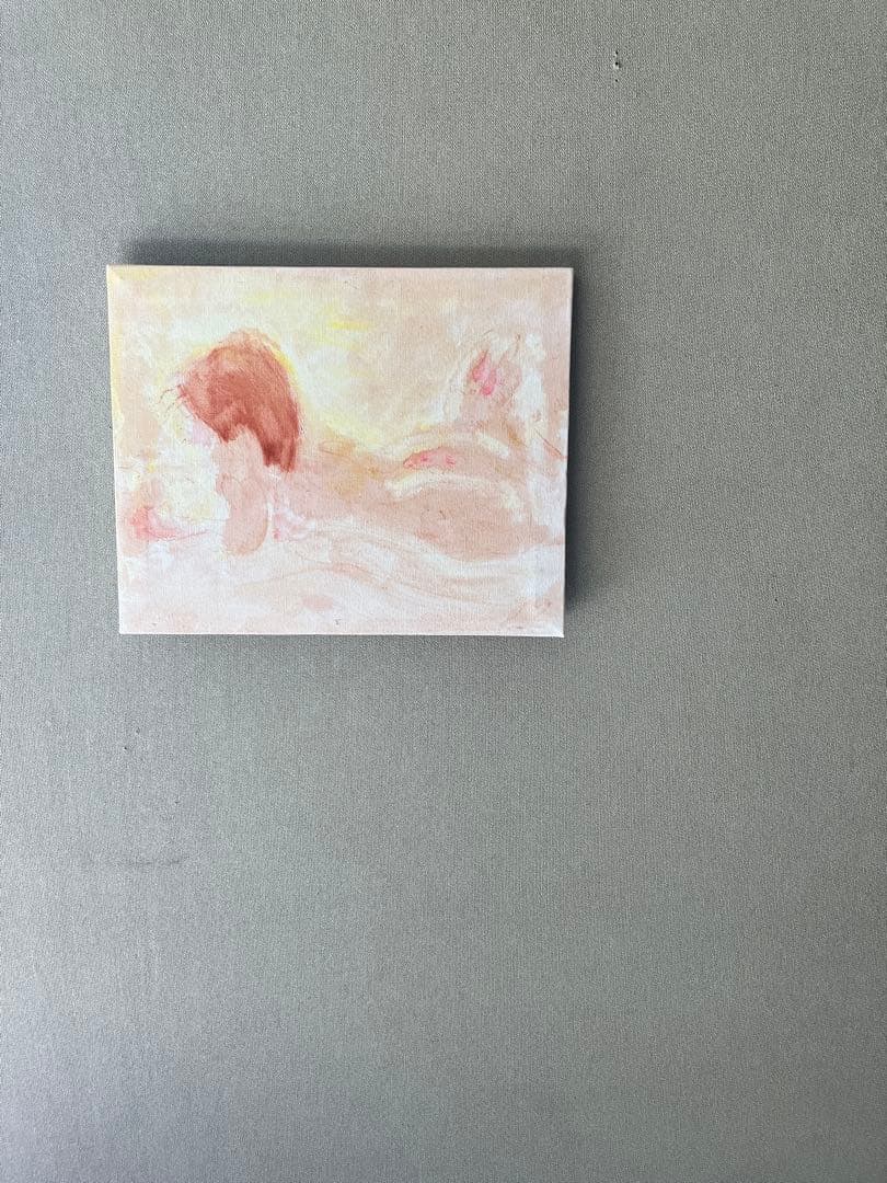 抽象画 『何かを待つ少女』裸婦