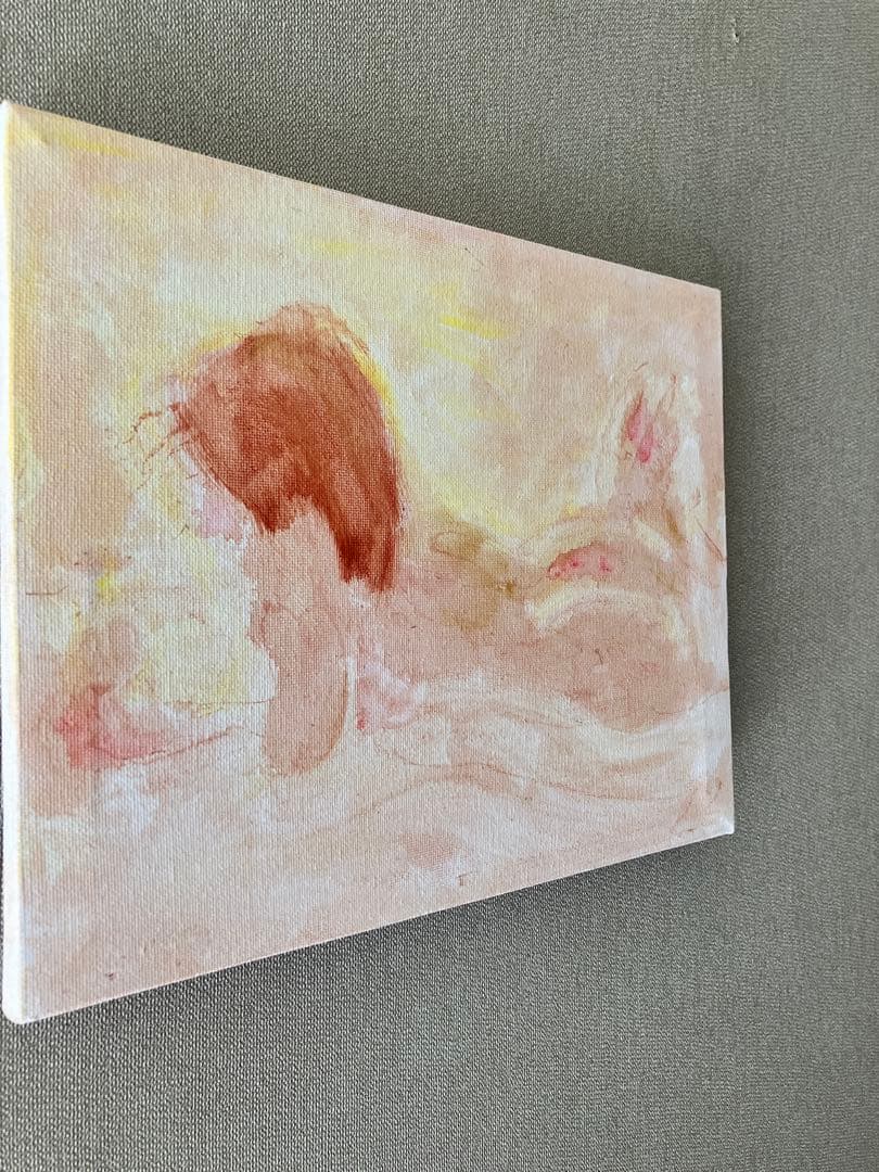 抽象画 『何かを待つ少女』裸婦