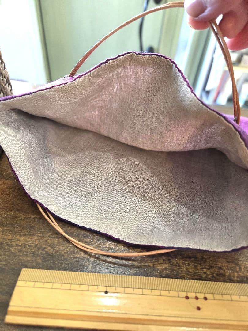 国産山葡萄　ハンドメイド籠バック　小さいけど、大きい方