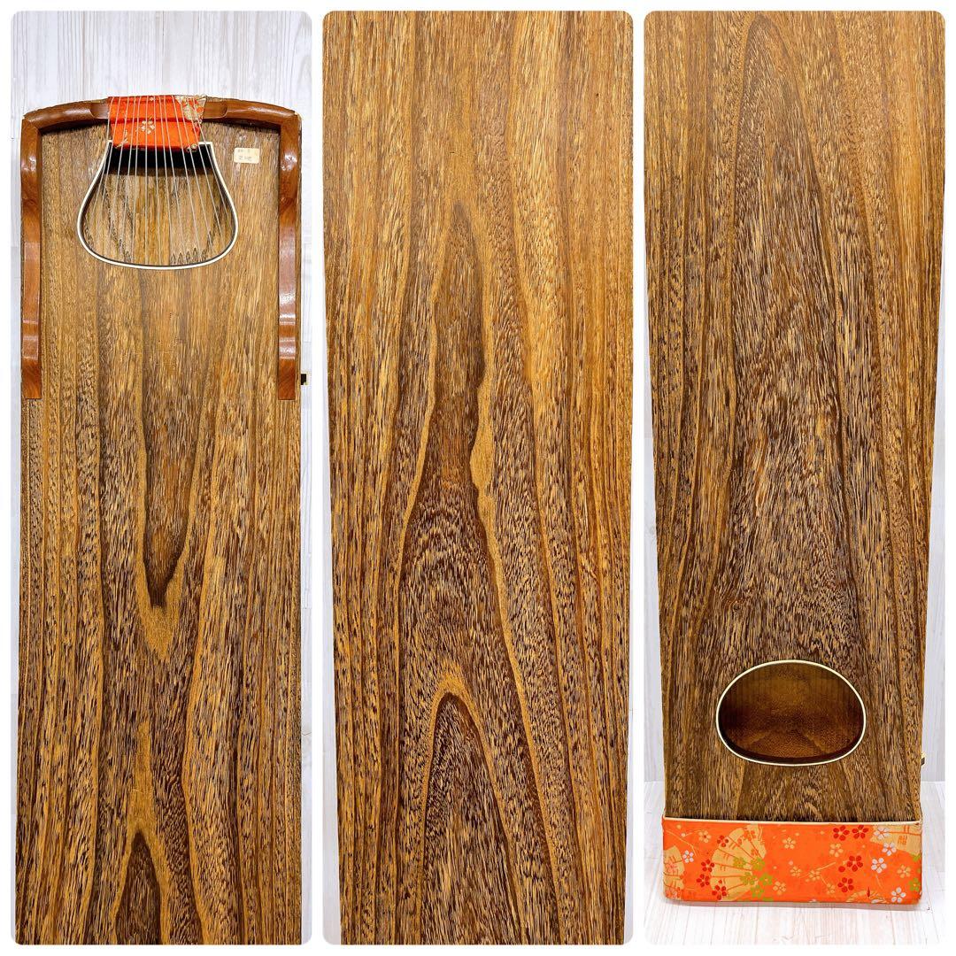 琴 箏 13弦 並甲 上角巻 蒔絵 すだれ彫 和楽器 琴柱付き - メルカリ