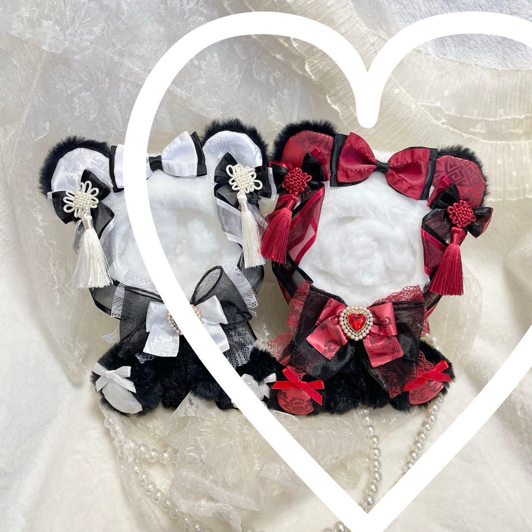 おすわりぬい服チャイナパンダちゃん♡おてて前