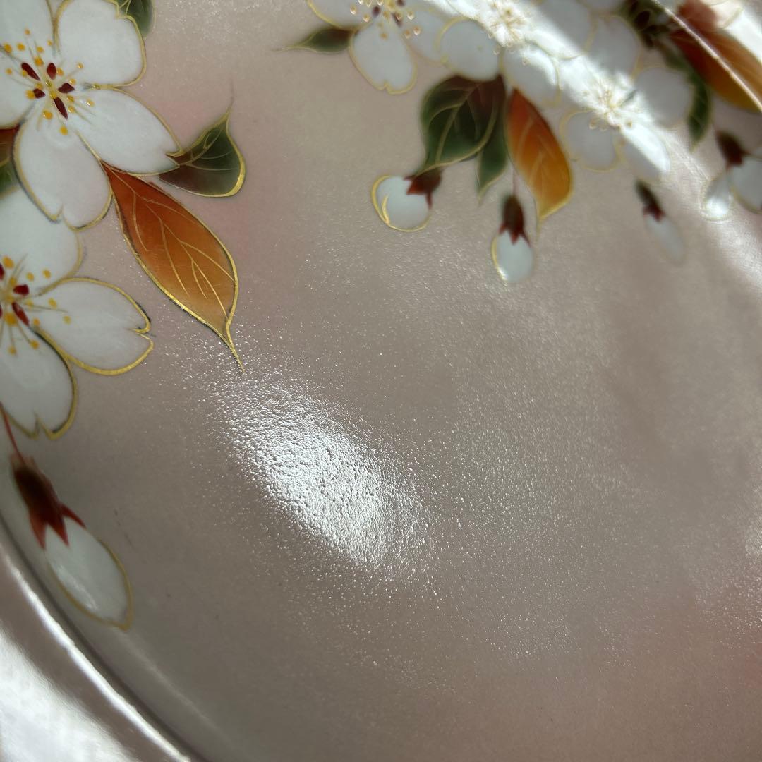 京都　京焼　清水焼　陶庵　陶あん　大皿　山桜　桜　特注プレート　飾り皿　10寸皿