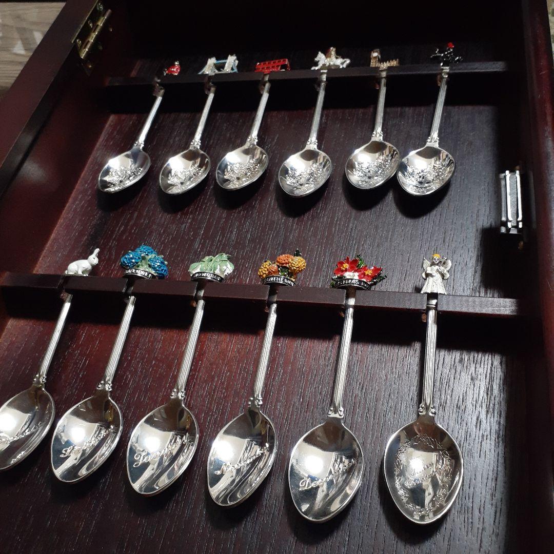 ティースプーン　12本　木製ケース　セット