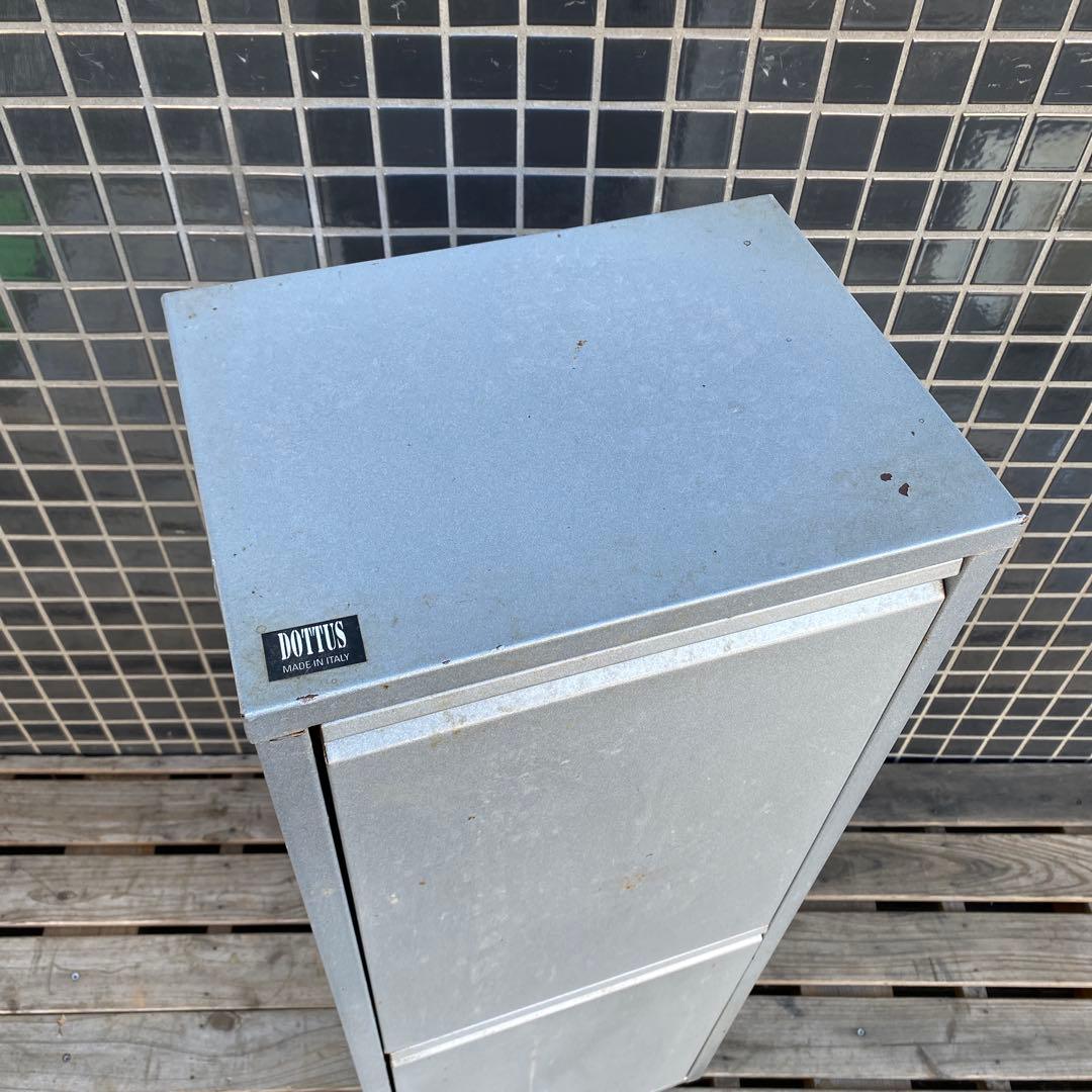 イタリア製 DOTTUS 二段ダストボックス インダストリアル メタル ゴミ箱