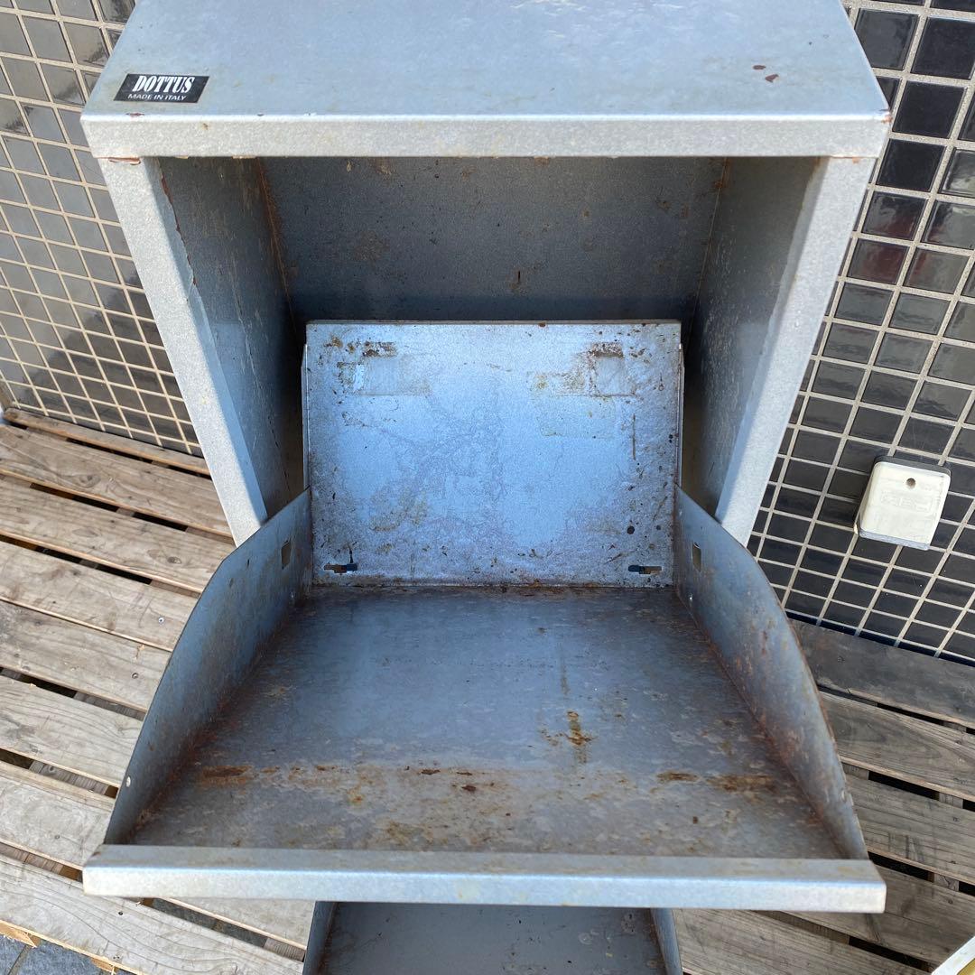 イタリア製 DOTTUS 二段ダストボックス インダストリアル メタル ゴミ箱