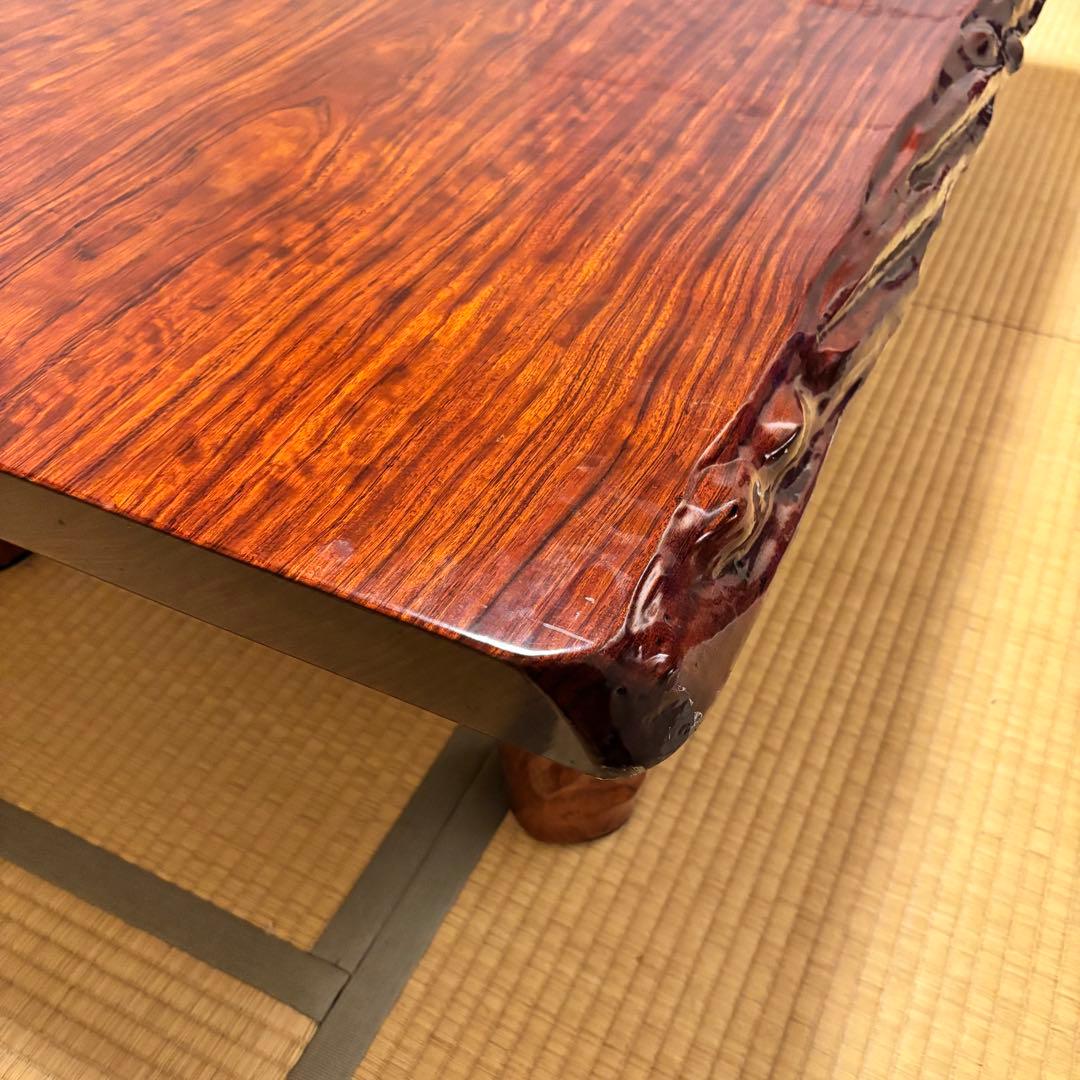 希少 無垢材 一枚板 杢目 高級座卓 ローテーブル 古家具