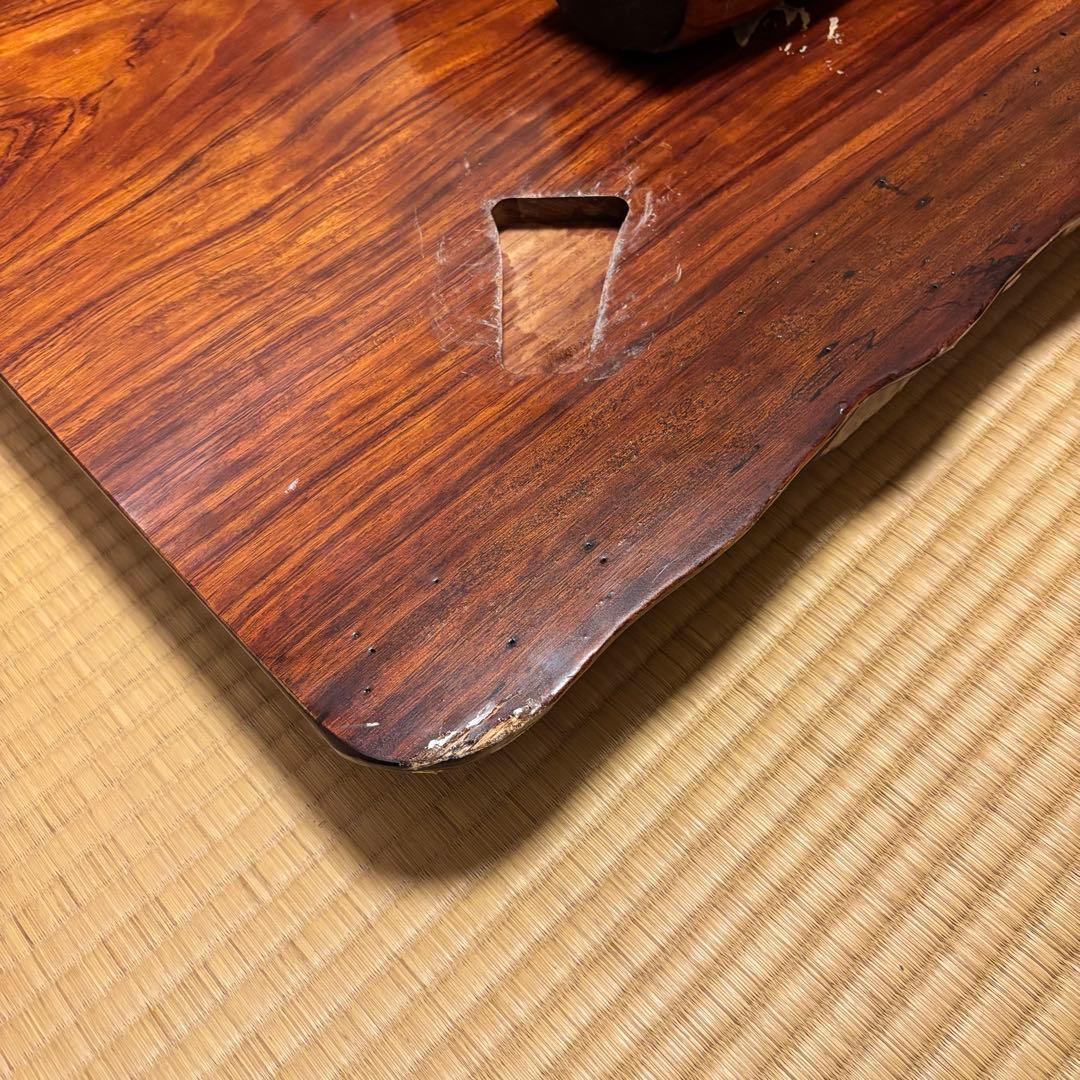 希少 無垢材 一枚板 杢目 高級座卓 ローテーブル 古家具