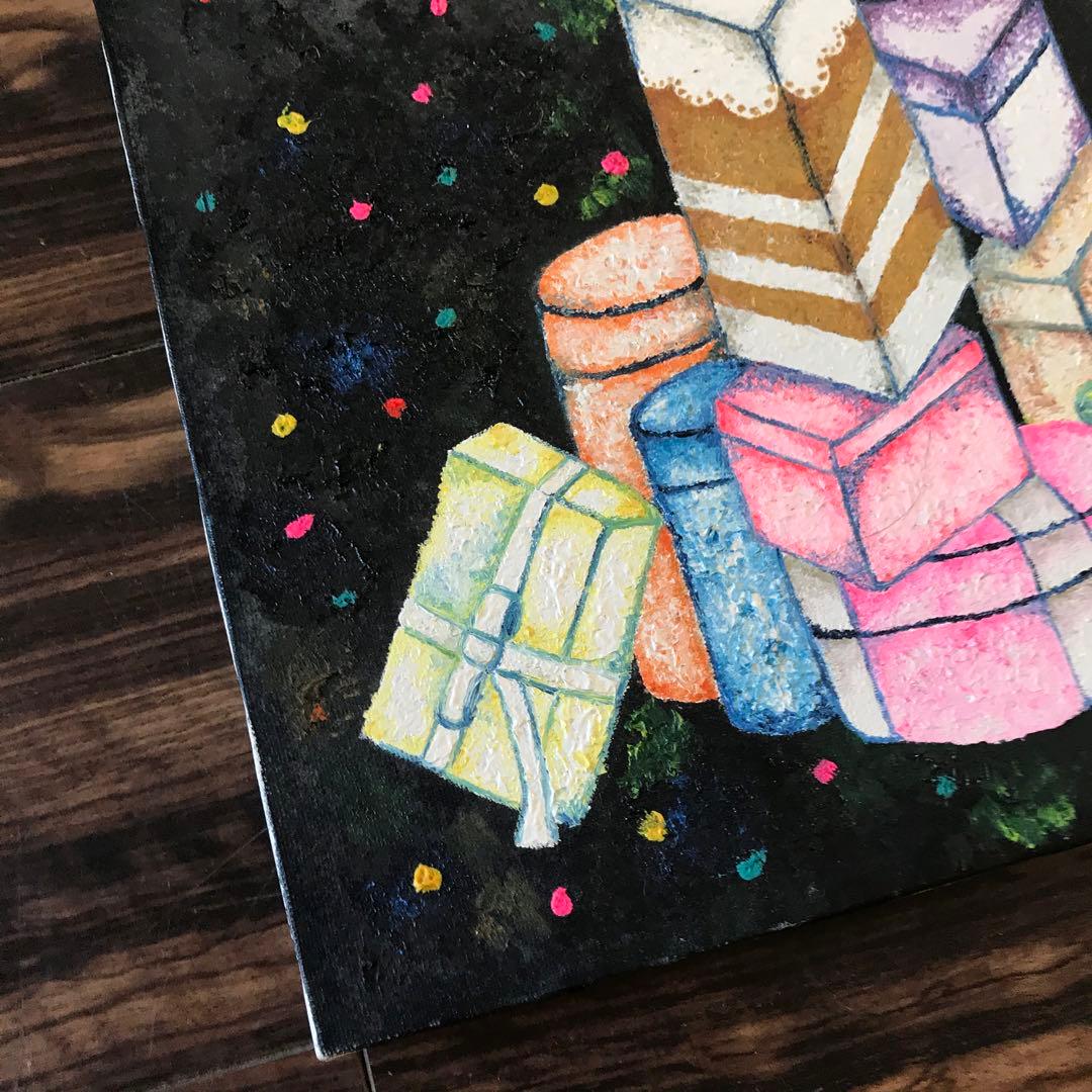 橋本のぞみ「ハッピーライフ ネコ」油絵 F6 額なし 油絵 油画 キャンバス D