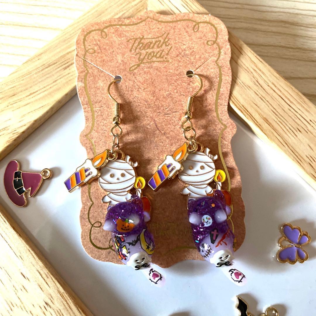 ★Halloween猫ちゃんピアス★②