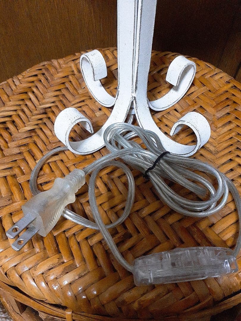 【アンティーク調】ライト　ランプ　ホワイト　高さ40cm　故障品