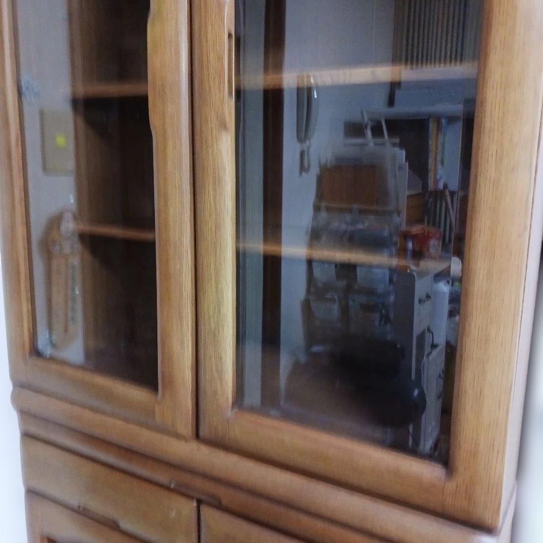 アンティーク レトロ 古家具 茶棚 食器棚 引き戸